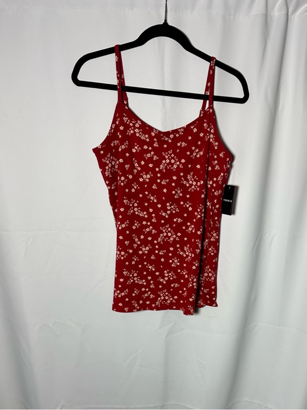 NWT Torrid foxy Red Floral Spaghetti Strap Tank Top cami 1X